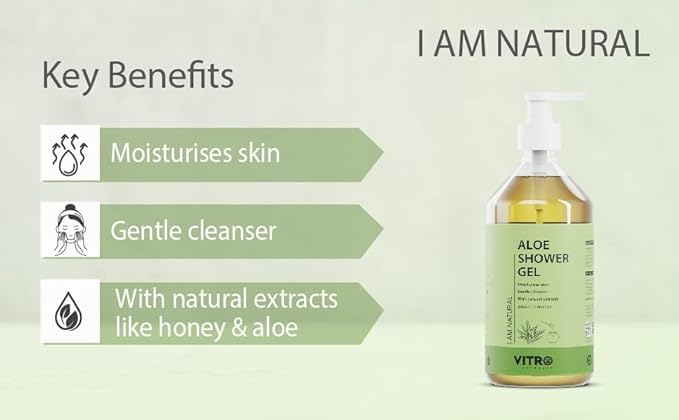 The Vitro. Aloe Vera Shower Gel | Hydrating &amp Nourishing Body Wash with Aloe Vera Glycerin &amp Honey | 500 ml