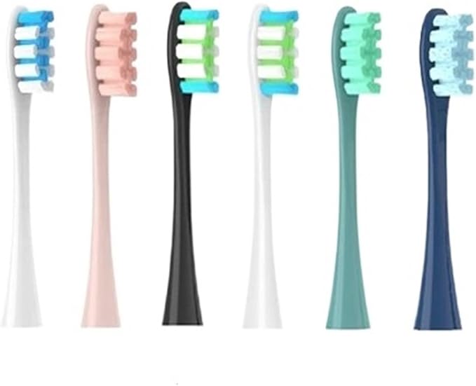 6PCS Replacement HeadsCompatible for Oclean Flow/X/X PRO/ Z1/ F1/ Brush Heads Sonic Toothbrush Vacuum Bristle(Multi)