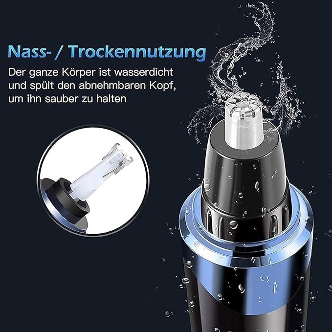 Nose Hair Trimmer 4 in 1 Ear and Nose Hair Trimmer for Men Painless Nose Hair Remover Men Grooming Kit USB Rechargeable Black