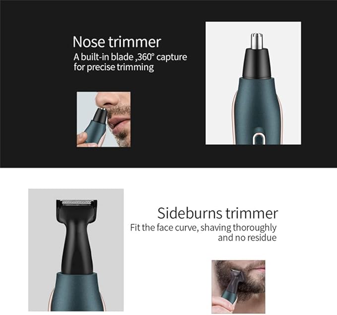 USB Rechargeable Nose Ear Hair Trimmer Shaver for Men Electric Eyebrow Beard Clipper Razor Face Body Back Hair Removal