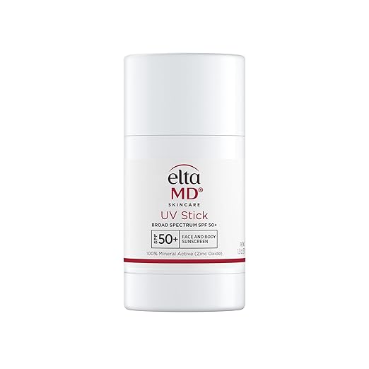 EltaMD UV Stick Sunscreen for Face and Body Mineral SPF 50+ Face Stick Sunscreen with Zinc Oxide For Kids and Adults Sensitive Skin
