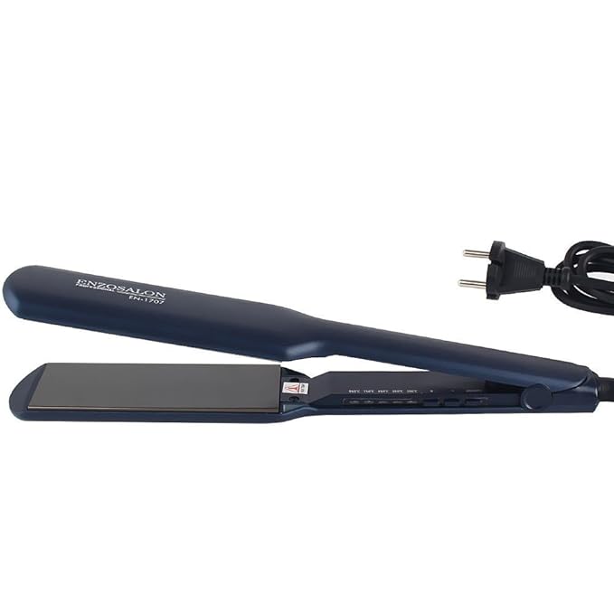 TOPCHANCES 110V Professional LCD Display Plates Flat Flat Iron Steam Hair Straightener Wide Plate Salon Infrared Flat Iron Ceramic Auto On/Off Temperature Control Hair Care Styling Tools