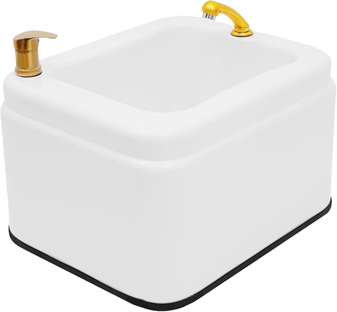 Acrylic Massage Foot Bath Portable Foot Spa Tub with Practical Hand Shower + 4 Wheels Bottom Raised Massage Point &amp Adjustable Hot and Cold Water for Salons Homes. (Style 1)
