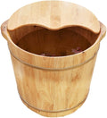 Wooden Foot Tub Adult Footbath Kashiwagi Pedicure Basin Pain Fatigue Relief Foot Washing Barrel Middle-Aged and Elderly Health Care Gift (Size : B tub+Cover)