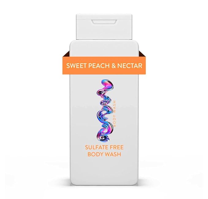 Vivid Green Store - Body Wash Sweet Peach &amp Nectar – Moisturizing Cleanser – Sulfate-Free Paraben-Free Skin-Friendly Formula – 18 fl oz Bottle