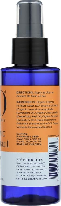 EO Organic Deodorant Sprays Citrus 4 fl. oz. (a) - 2pc
