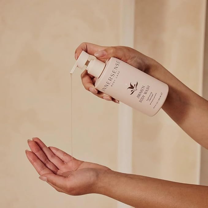 INNERSENSE Organic Beauty - Blissful Body Butter + Awaken Body Wash Bundle | Non-Toxic Cruelty-Free