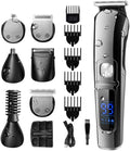 Barber Scissors Hair Clippers for Men 6in1 Facial Grooming Set Hair Trimmer Waterproof Electric Shaver Hair Clipper Men Eyebrow Nose Ear trimer Beard Stubble Trimmer