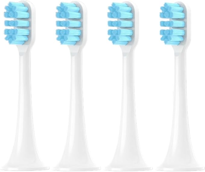 Replacement Brush Head Compatible with XIAOMI MIJIA T300/T500/T700 Sonic Electric Toothbrush Heads Soft Bristle Nozzle Deep Clean(4 pcs Blue)