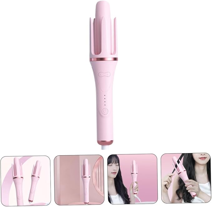 PartyKindom Automatic Hair Curler Curling Wand Electric Wire for Wet Dry Temperature Control Us Plug