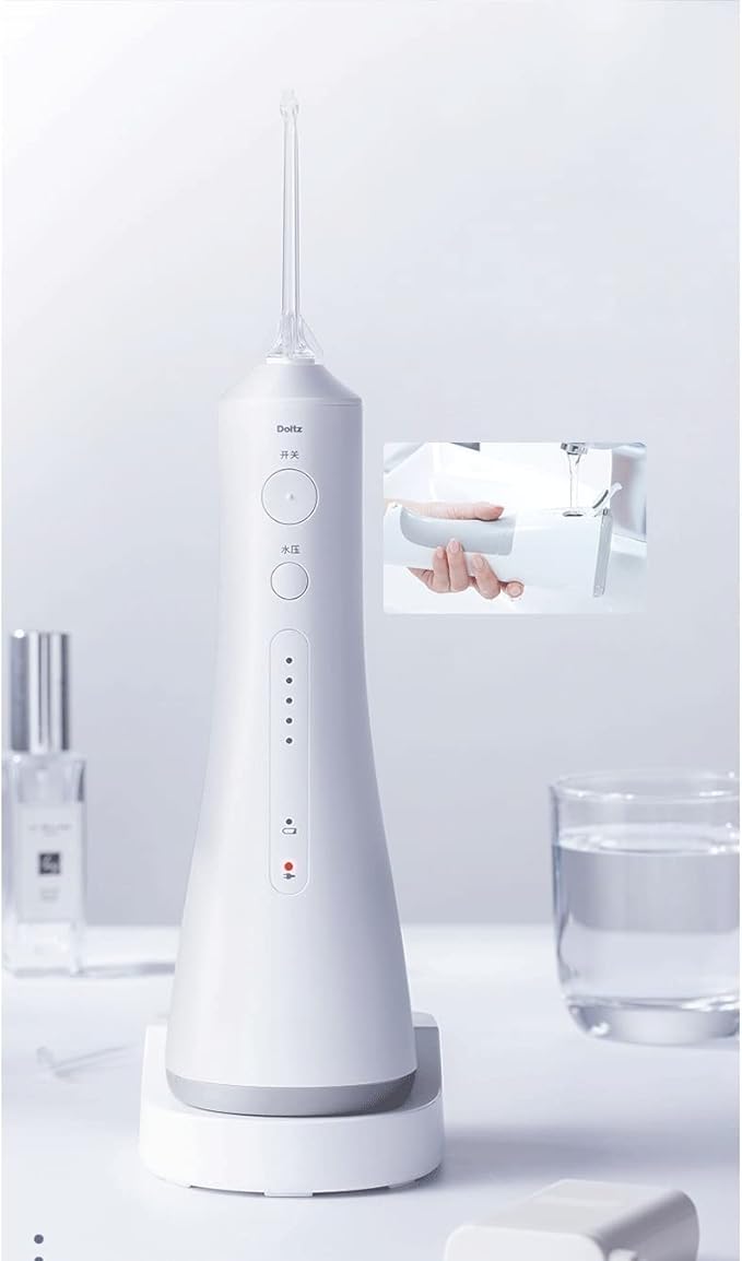 Water Flosser Professional for Teeth Gums Braces Dental Care - Portable and Rechargeable IPX7 Waterproof Powerful Battery -Water Teeth Cleaner Picks for Home＆Travel