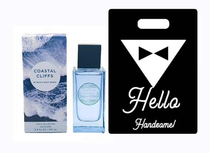COASTAL CLIFFS - White Barn - Bath/Body Work - Men's Collection -3.4 fl oz / 100 mL and Gift Bag HELLO HANDSOME