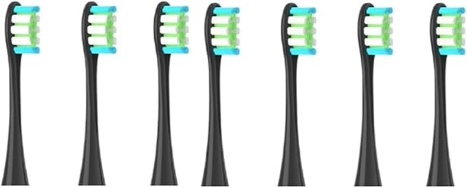 Compatible for Oclean 7pcs Replacement Heads Brush Soft Sonic Toothbrush Vacuum Bristle(Ivory)