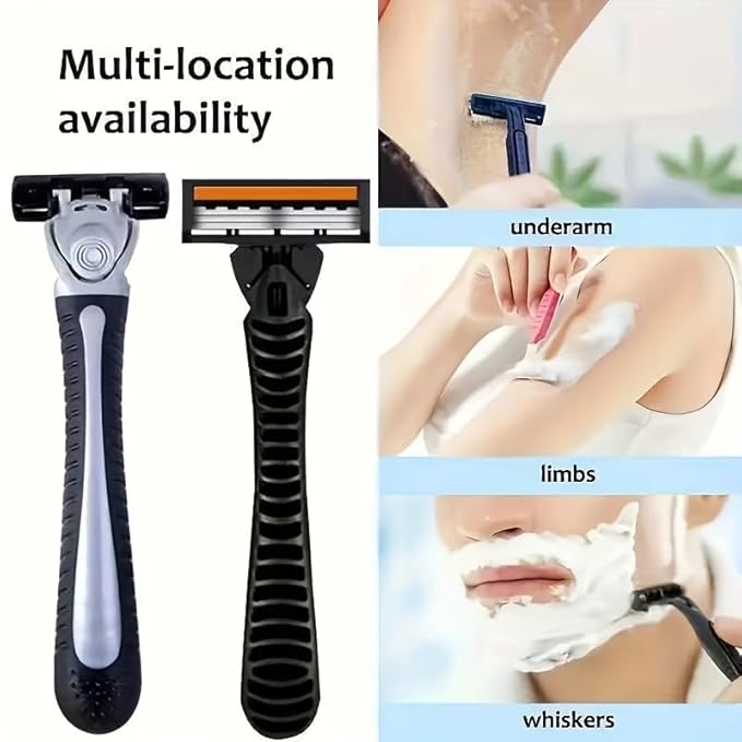 Razors for MenShaving Razors With 3 BladesLight Gray Handle + 18 Blade Refills Great Razors for a Smooth and Comfortable Shave Holiday Gifts for Men