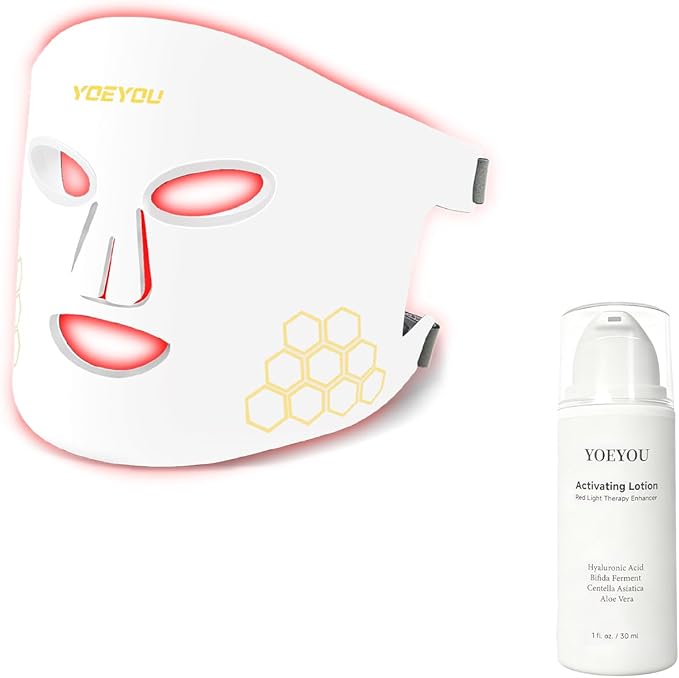 Red Light Face Mask and Activating Lotion