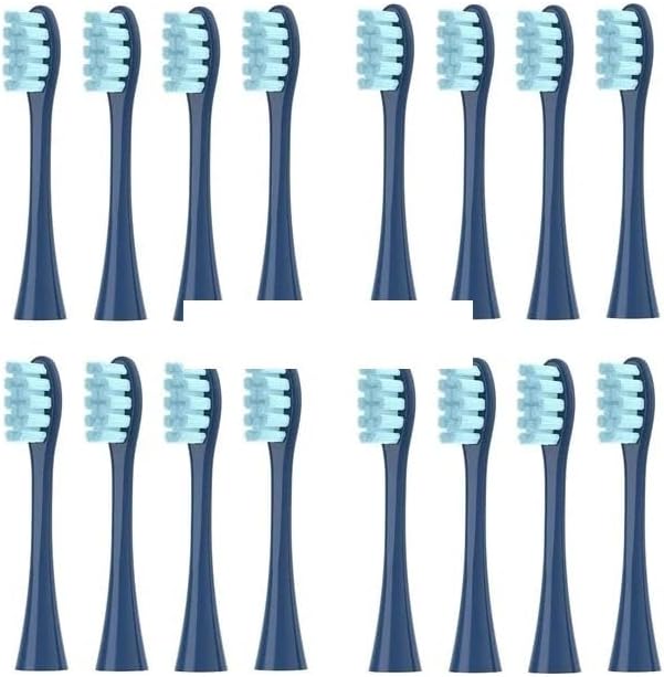 4/8/12/16 Pcs Replacement Toothbrush Heads Compatible with Oclean X/X PRO/ Z1/ F1/ One/Air 2/ SE Sonic Electric Toothbrush Dupont Bristle(16 Pcs Blue)