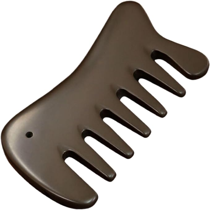 砭石按摩刮痧梳子梳头部经络梳肩颈按摩刮痧板 Gua Sha Facial Tools for Face &amp Body生产 HomeOffice Body Electric Massagers