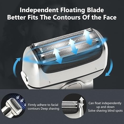 Electric Shavers for Bald Men Reciprocating Electric Shaver 3 Blade Shaving System USB Rechargeable Shaving Machine for Men