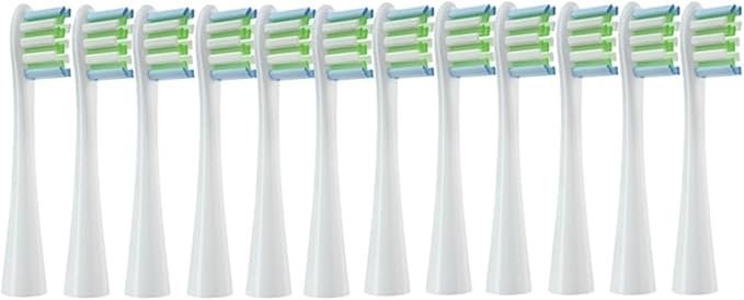 4/12 Pcs Replaceable Brush Heads Suitable Compatible for Oclean X/X PRO/ Z1/ F1/ One/Air 2 /SE Sonic Electric Toothbrush Refills(12white)