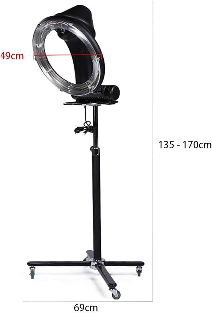 950W Orbiting Free-Standing Hair Dryer 3 in 1 Orbiting 360 Degree Rotating 6 Modes Hair Dryer Color Processor Salon Hair Dryer Height/Temperature Adjustable