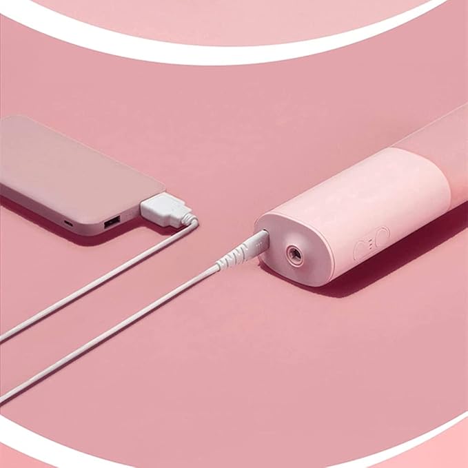 Electric Teeth Flusher Portable Household Intensity Adjustable Intelligent Oral Cleaner High-Frequency Pulse Lasting Battery Life Electric Tooth Punch (Color : Pink)
