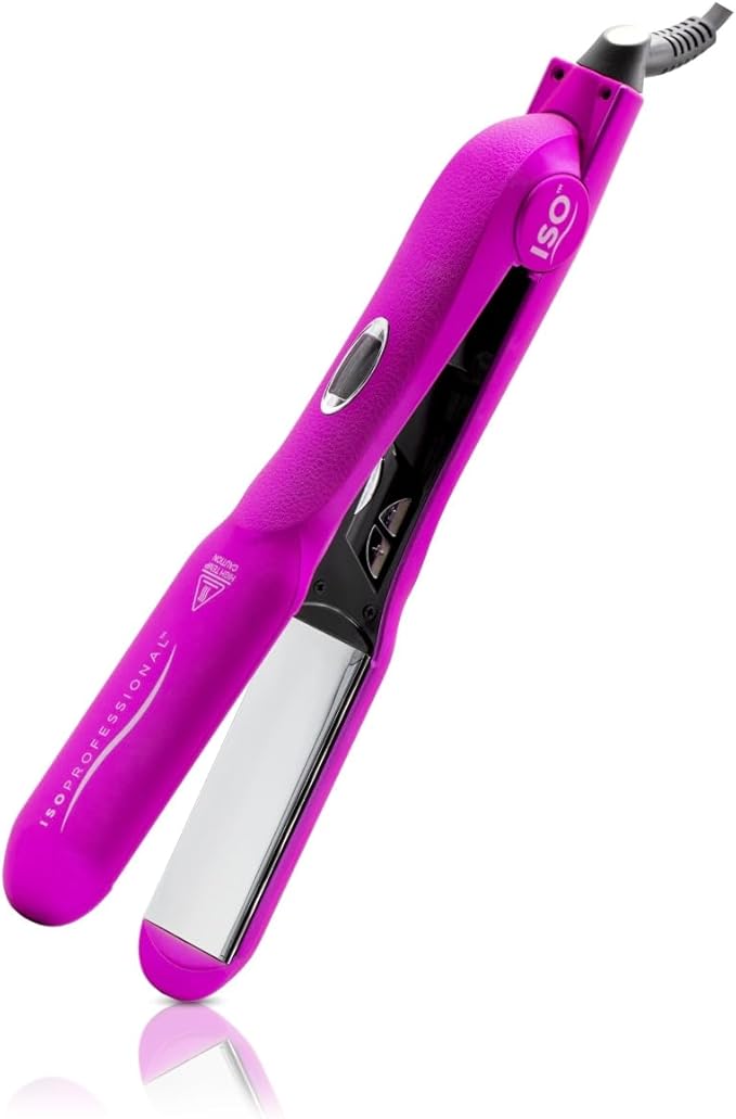 ISO Beauty ISOGCTPNK-705 Digital Infrared Technology 1.5' Titanium-Plated Flat Iron - Gold Collection - Pink