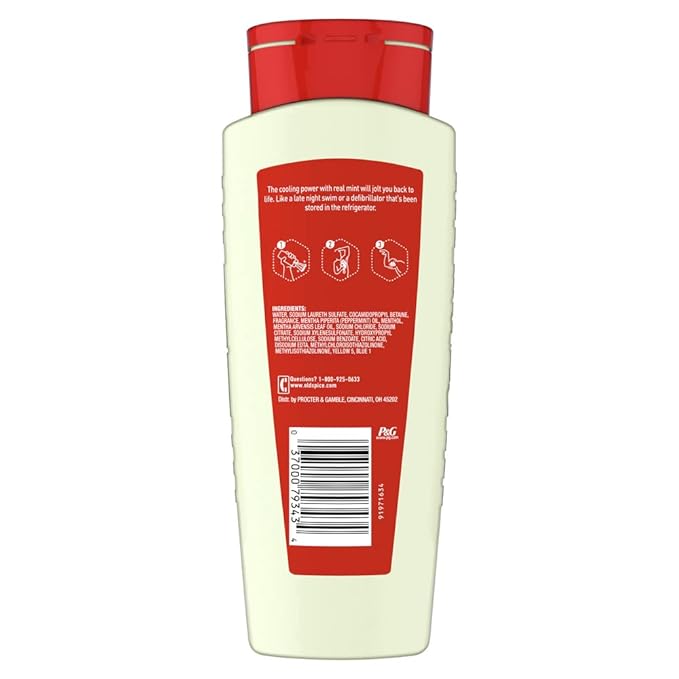 Old Spice Body Wash for Men Invigorate with Cooling Mint 16 Fl Oz (Pack of 4)