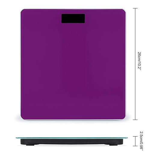 Men's Fashion Automatic Switch Digital Bathroom Weighing Scale Smart Scale Grape Purple