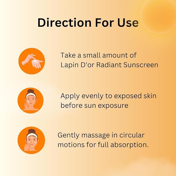 La.pinD'or Radiant Sun Protection SPF 50 (50 gm) | PA++++ | UVA/UVB Sunscreen Protection | Enriched with Shea Butter Niacinamide &amp Hyaluronic Acid | Sunscreen SPF 50 for All Skin Types