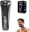 Snapbuy Electric Razor for Men 2025 New Electric Razor 4D Rotary Ipx7 Waterproof Electrics Razors Wet &amp Dry Rechargeable Electrics Shaver LCD Display (1)