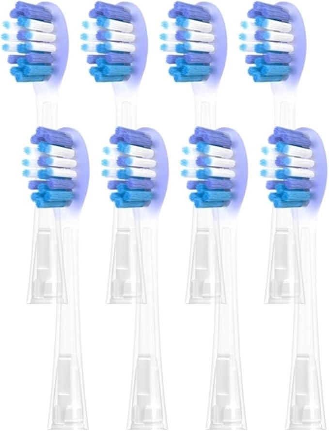 Toothbrushes Head Compatible for Usmile All Series Y1S/Y4/U1/U2/U3/P1/P4 Sonic Electric Toothbrush Soft Dupont Clean Nozzles(8 Hyaline White)