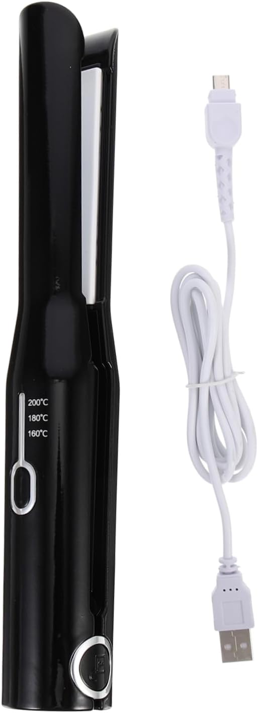 Wireless Hair Curler Straightener Portable Dual Voltage Hair Crimper Styling Tool