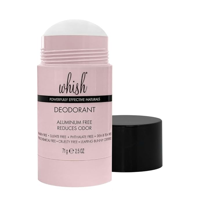 Whish Aluminum Free Deodorant - Non-Toxic Botanical Ingredients Paraben &amp Sulfate Free Vegan Cruelty Free - 1 Stick 2.5 oz