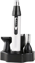 Stainless Steel 4-in-1 Nose Eyebrow and Facial Hair Trimmer Rechargeable with Carry