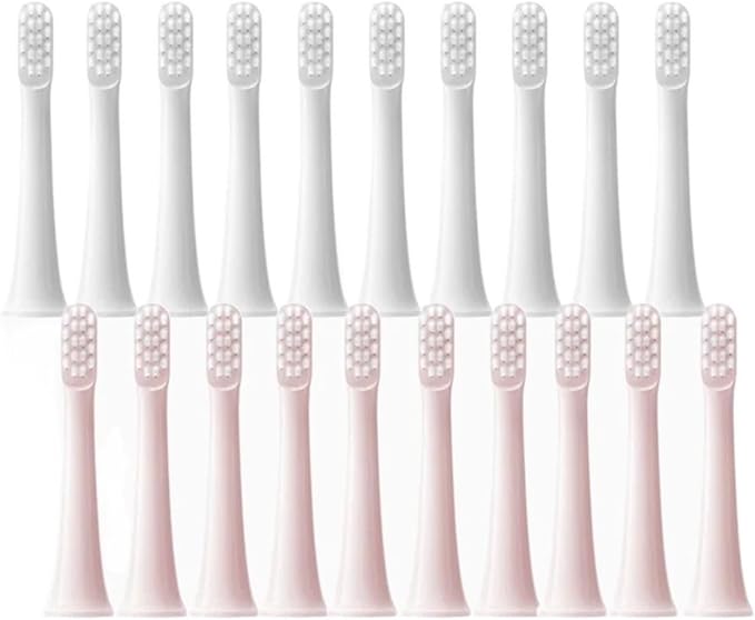 Replacement Electric Toothbrush Soft Bristle(1White 1Pink)