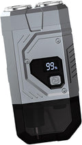 Professional 2 in 1 Electric Shaver and Nose Hair Trimmer for Men Featuring LED Display and Dry Wet Shaving Grooming