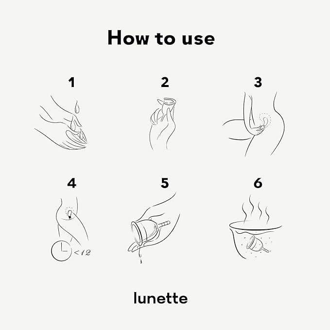 Lunette Menstrual Cup Reusable BPA Free Period Cup with 12-Hour Leak Free Comfort - Soft 100% Medical-Grade Silicone - Eco-Friendly Pad &amp Tampon Alternative – Vegan - Made in Finland - Size 1 Oran