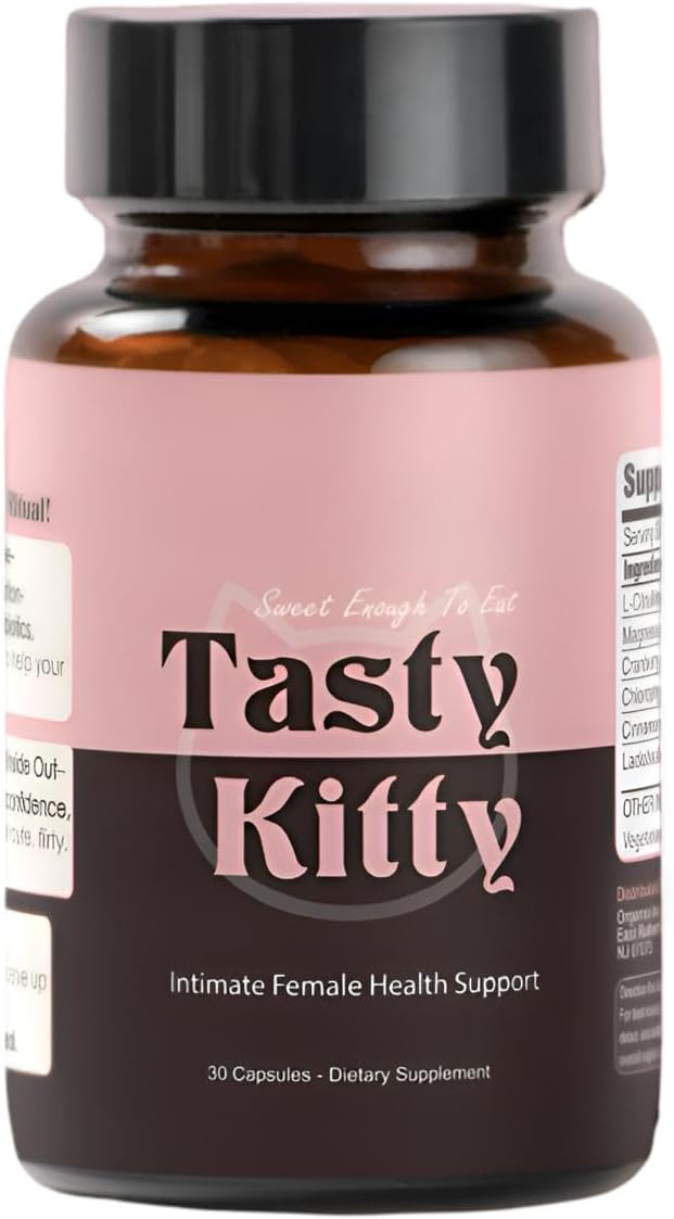 Tasty Kitty | Vaginal Health Supplement to Aid Vaginal Taste Vaginal pH Odor and Moisture with Magnesium Glycinate Probiotics with Plant Based Natural Women's Health | 30 Capsules