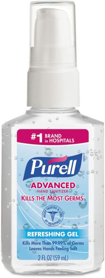 PURELL 9606-24 Advanced Instant Hand Sanitizer 2oz Personal Pump Bottle 24/carton