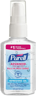 PURELL 9606-24 Advanced Instant Hand Sanitizer 2oz Personal Pump Bottle 24/carton