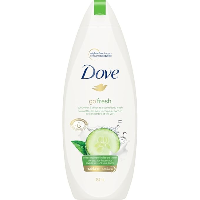 Dove Cool Moisture Cucumber &amp Green Tea Scent Body Wash 12 oz (Pack of 6)