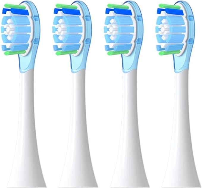 Compatible for Philips Diamond Series Replacement Brush Heads - HX6064/HX6930/HX6730 Sonic Toothbrush Vacuum Nozzle A3(4 Blue A3)
