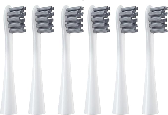 Replacement Brush Heads Compatible for OCL EAN Flow/X PRO Elite/X PRO /F1/Z1/One/ Air2 Sonic Electric Toothbrush Nozzles Soft Dupont Bristle(6 HUIOC)