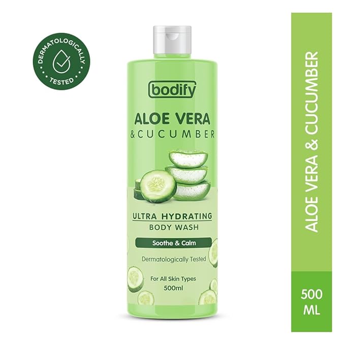 Aloe Vera &amp Cucumber Ultra Hydrating Body Wash 500 Ml | Soothe &amp Calm | Paraben Free | All Skin Types