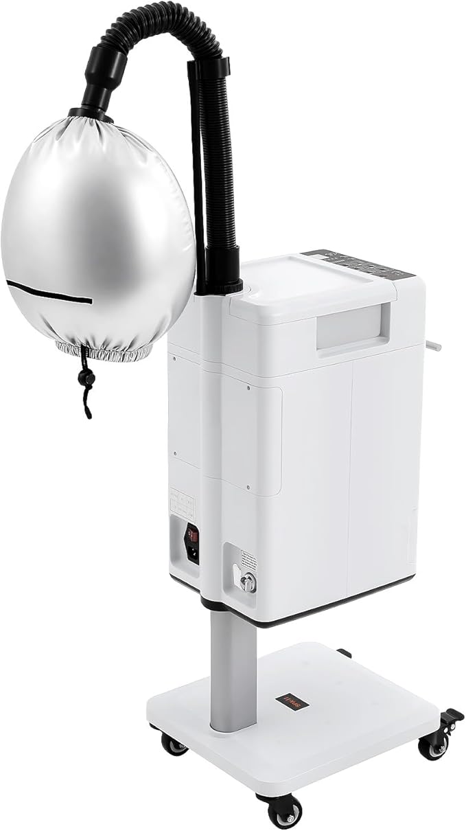 Hair Steamer Machine 110V 500W Multifunctional Hair Dyeing Machine Hair Steamer Machine with Wheels Adjustable Salon Hair Processor Stand up Base Salon Spa Equipment for Home Barber Stores