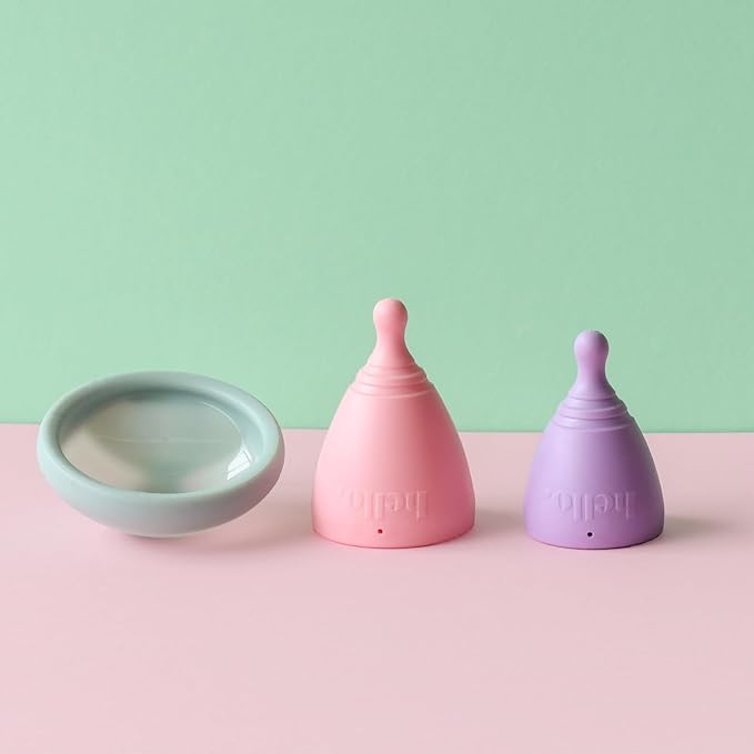 Hello Period Average Cervix Menstrual Cup | Award Winning Reusable Period Cup Soft Flexible Alternative to Pads &amp Tampons Sustainable Feminine Hygiene Leak Proof | Holds 29.5ml 45mm D 64mm L (La