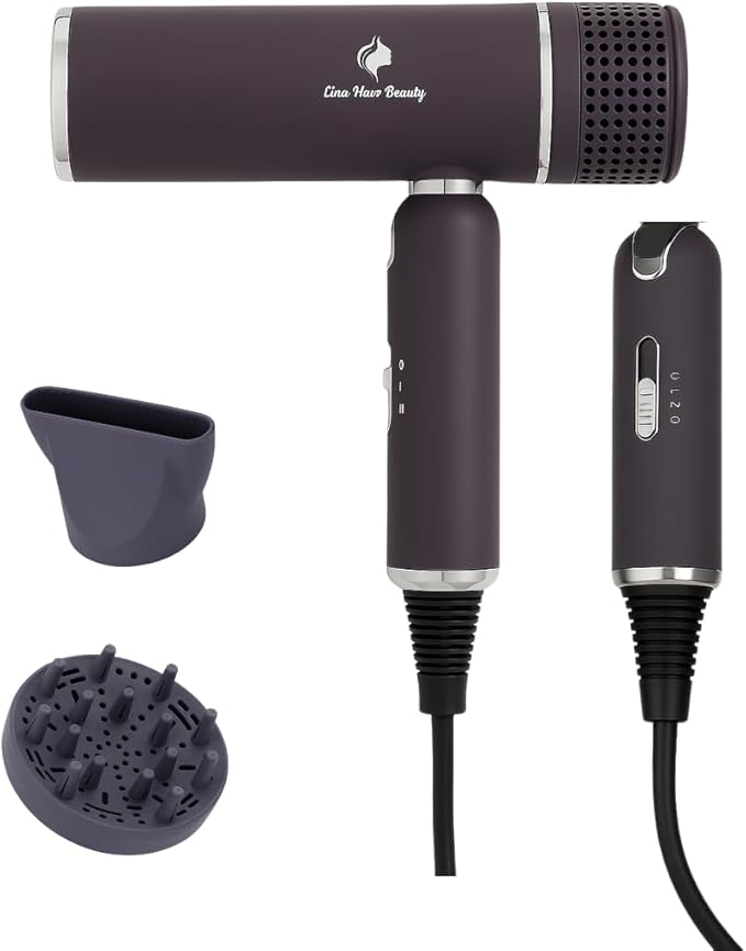 LHB 400 Professional Hair Dryer with Diffuser 16000W 31000 RPM DC Motor Ionic Technology Multiple Heat Settings