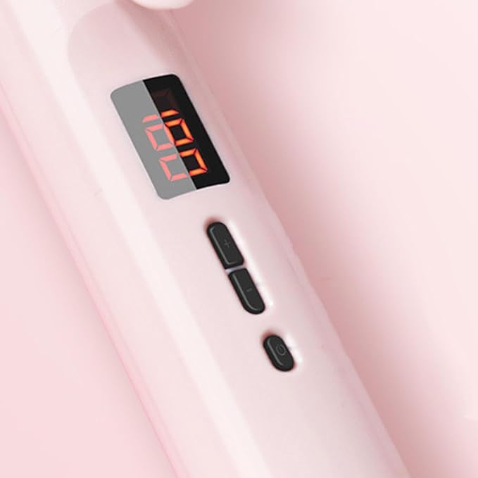 fosa 9mm Thin Curling Wand Hair Curler Mini Hair Curler Skinny 3/8 Inch Curling Iron Quick Heat 2 Temp Settings Auto Shut Off for Short Long Hair Styling (US Plug)