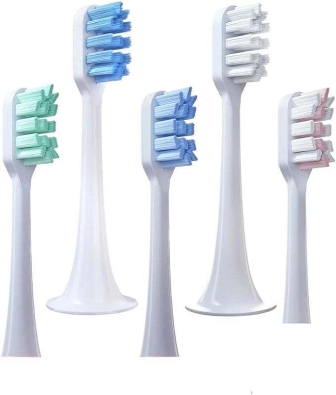 Replacement Toothbrush HeadsCompatible for Xiaomi T300 T500 Electric Teeth Brush(4 Soft White)