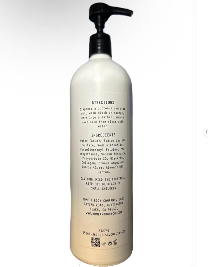 HYDRATING BODY WASH INFUSED WITH ALMOND OIL &amp COLLAGEN COCONUT ROSE 1183ML/40FL.OZ. (PACK OF 1)